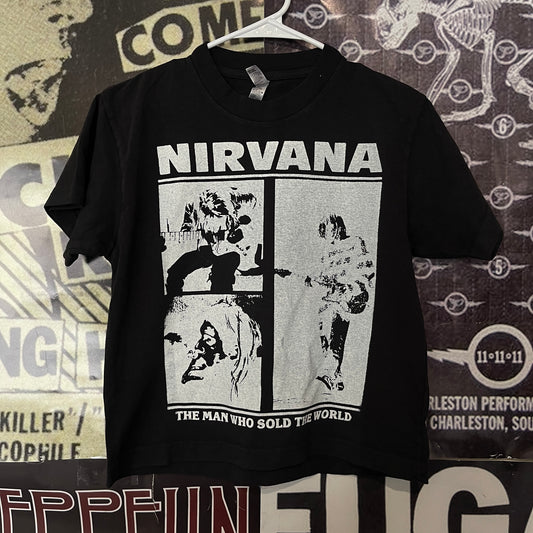 Nirvana black boxy tee