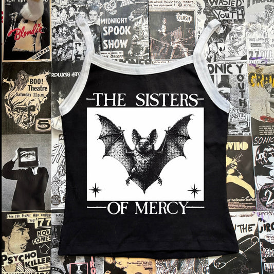 The sisters of mercy black/white baby tank