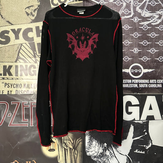 Dracula Black/red mesh long sleeve