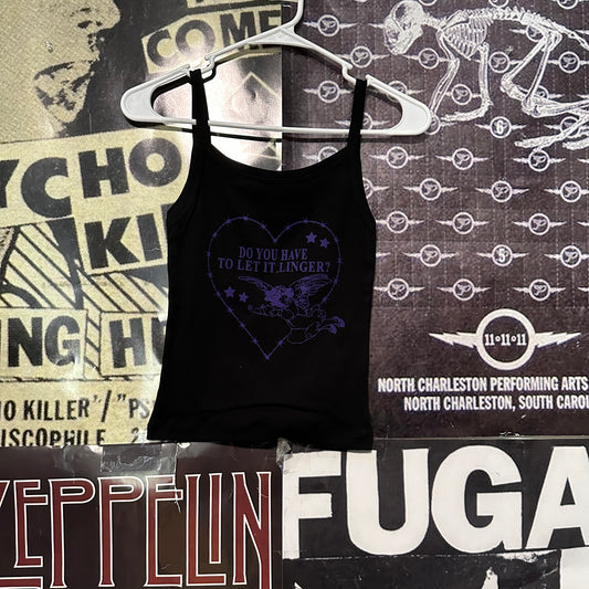 Linger black/purple baby tank