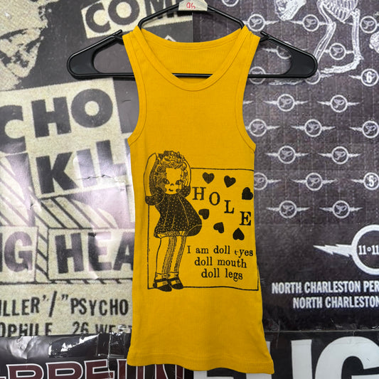 Hole doll yellow rib tank XS