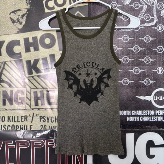 Dracula olive rib tank SM/MED