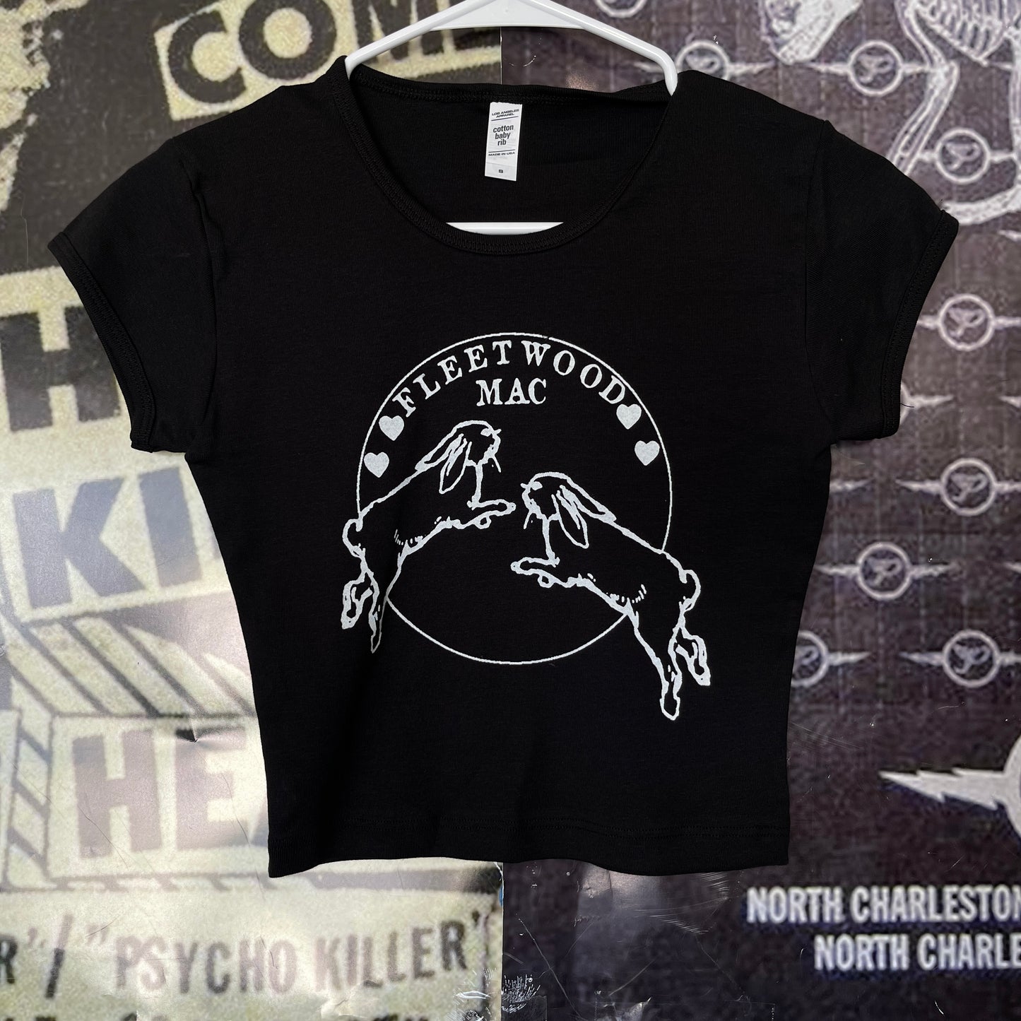 Fleetwood Mac black crop baby tee