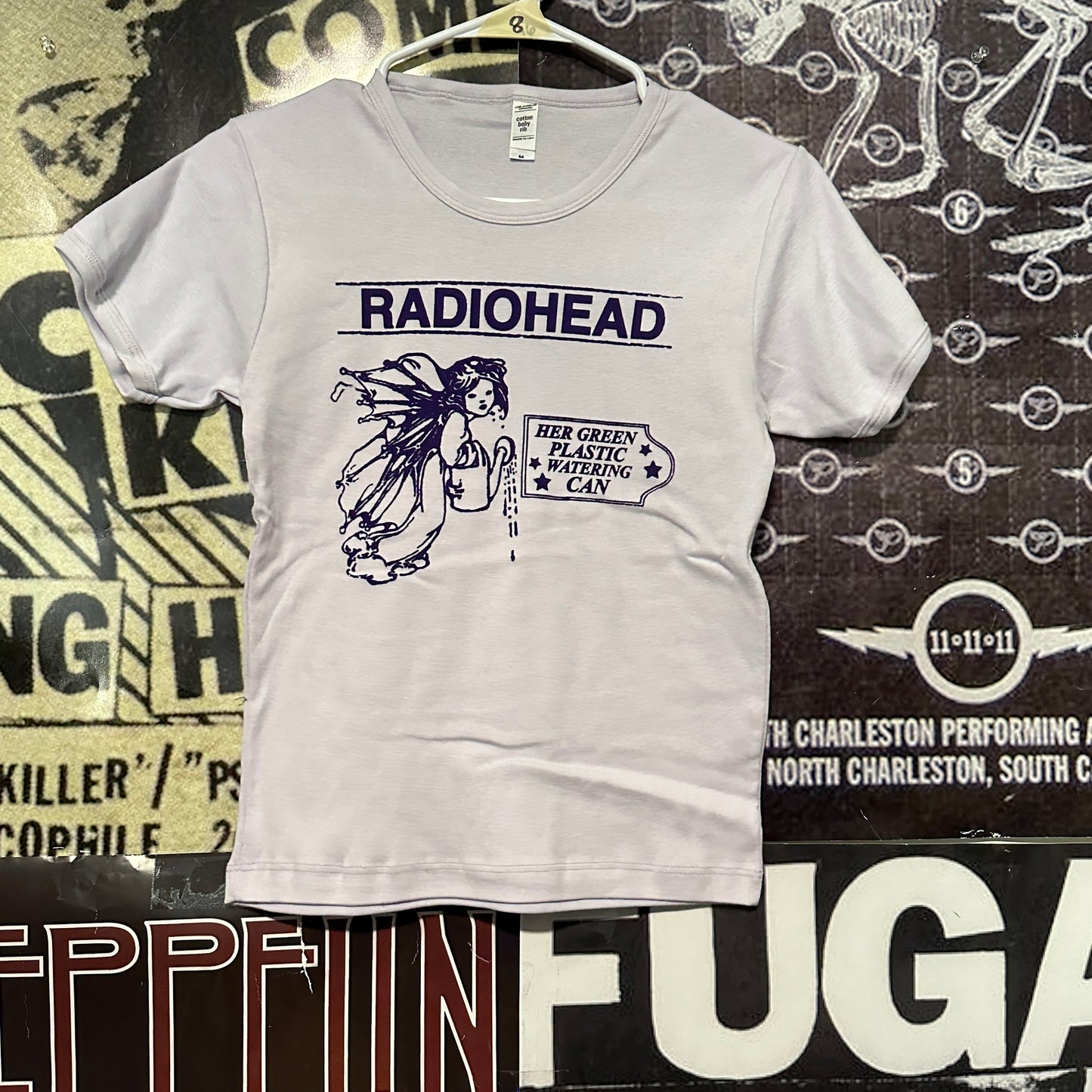 Radiohead light purple/purple long baby tee