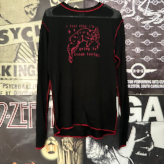 Dream tonight Black/red mesh long sleeve