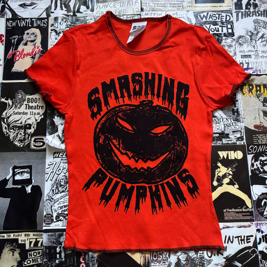 Smashing pumpkins orange/black baby tee