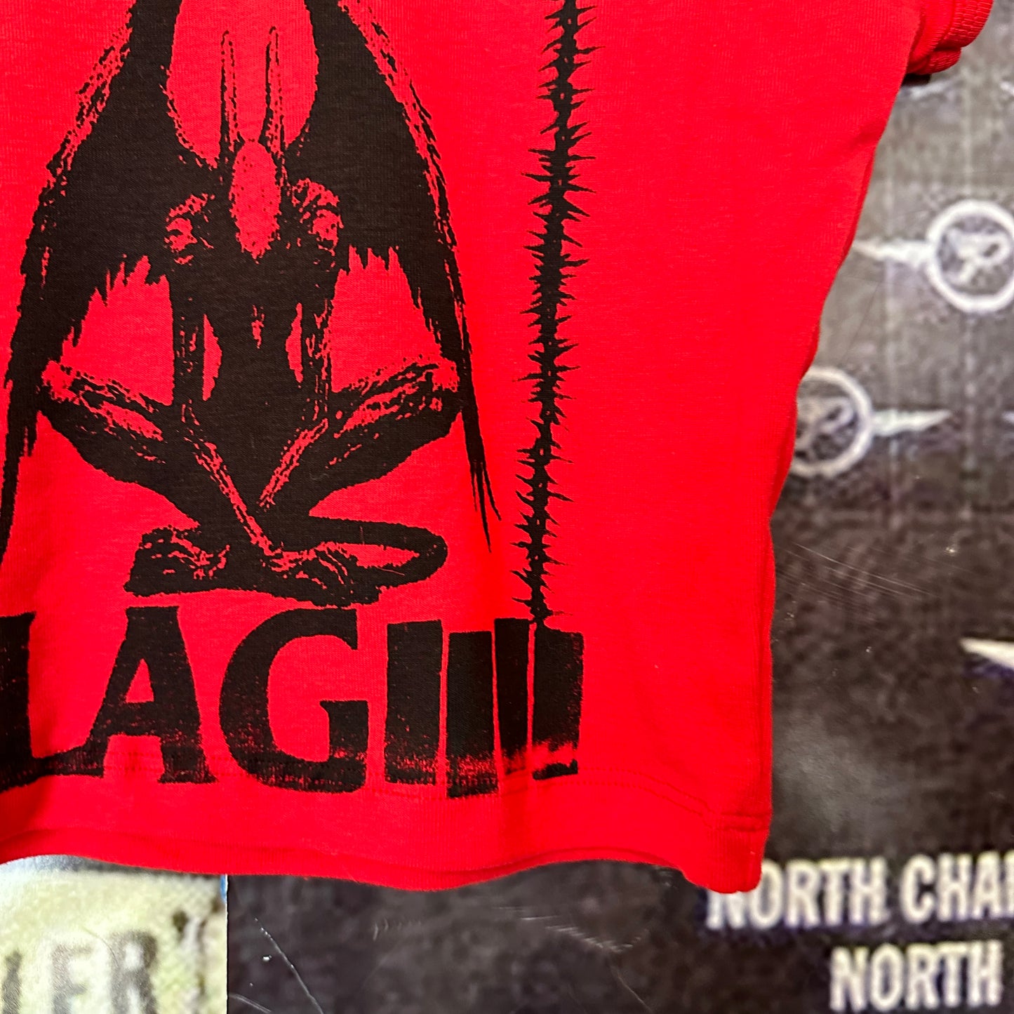 Black flag red baby tee MED