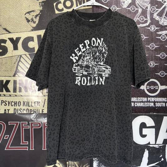 Rollin grey cheetah t-shirt
