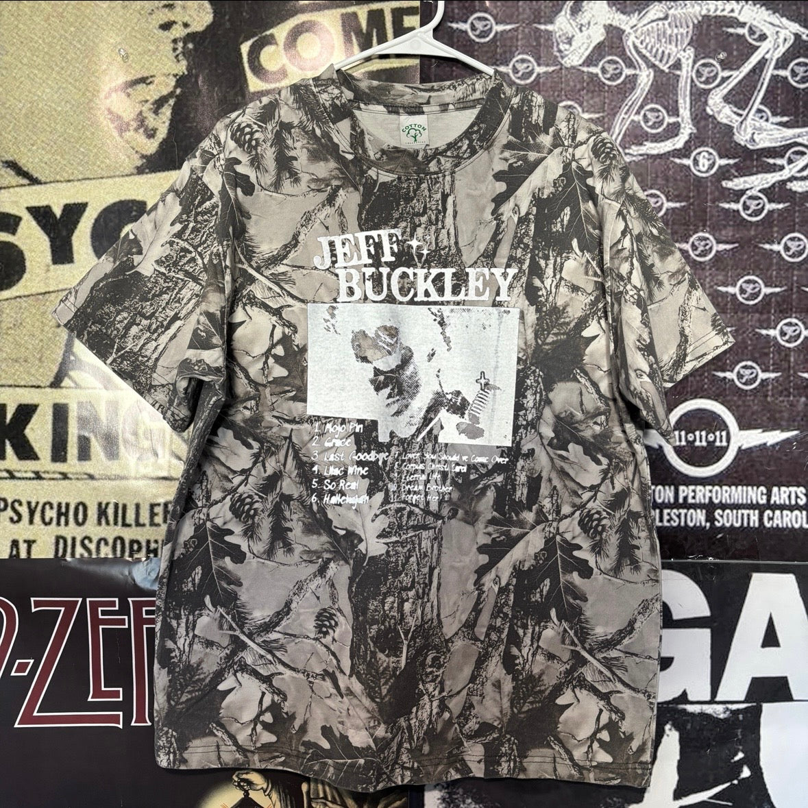 Jeff Buckley grey camo t-shirt
