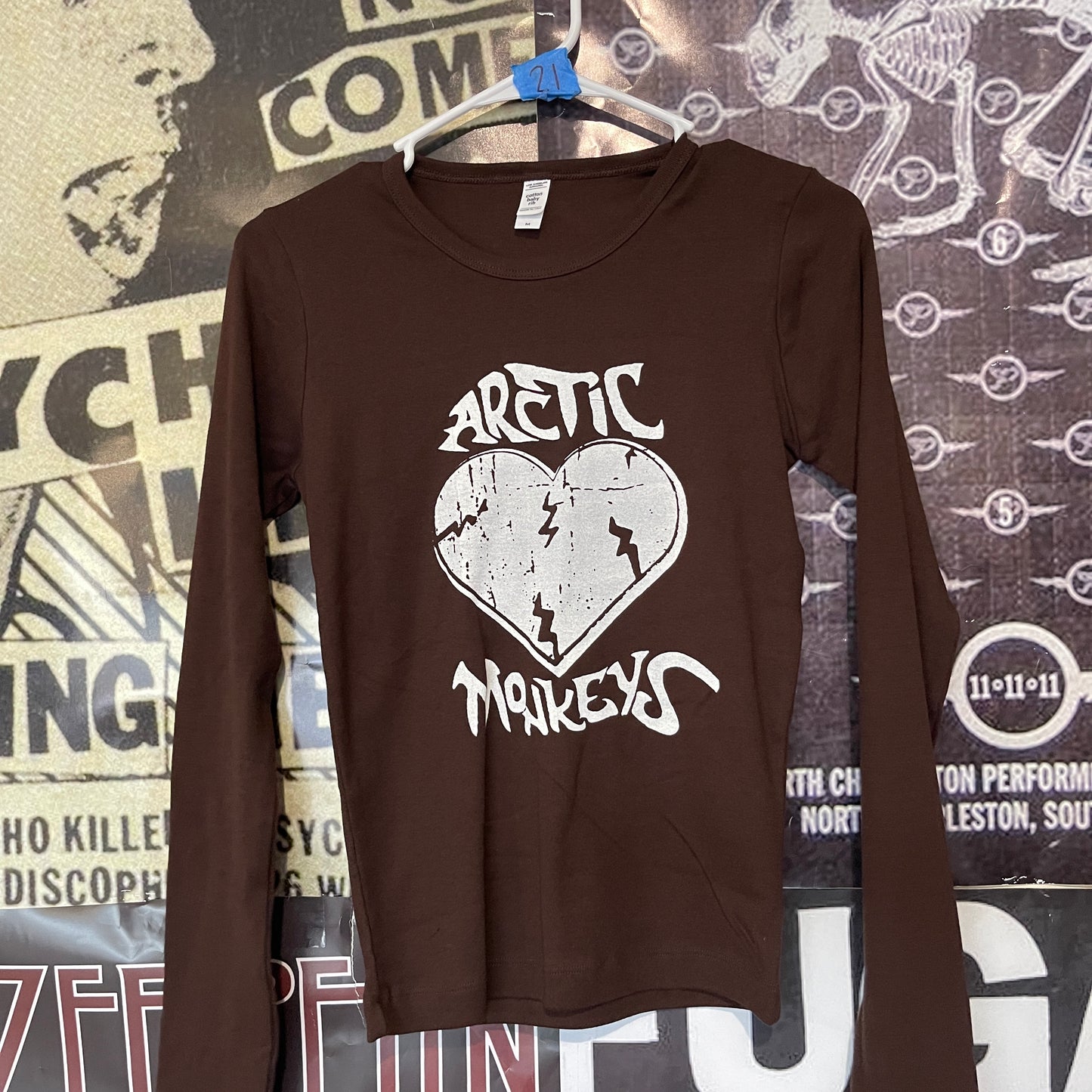 Arctic monkeys brown long sleeve