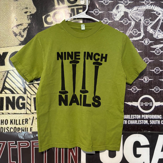 Nine inch nails green slim t-shirt
