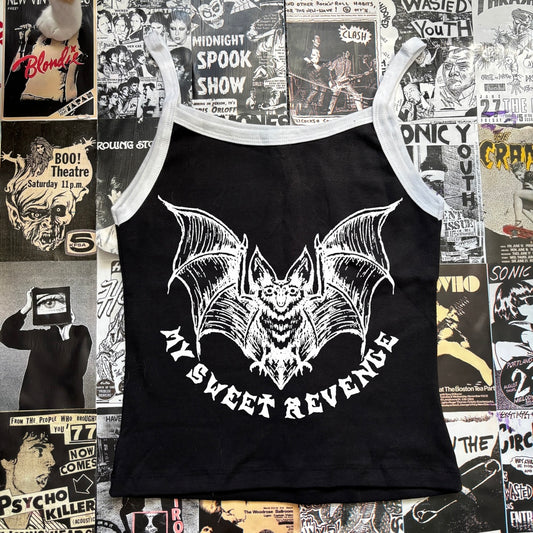 Sweet revenge black/white baby tank