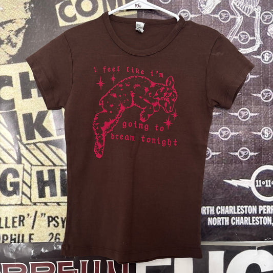 Twin peaks dreaming brown/red baby doll tee