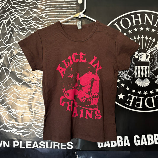 Alice in chains brown/red babydoll tee