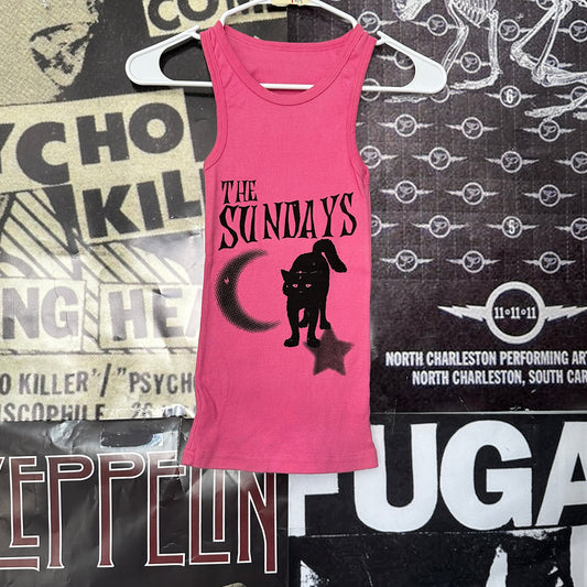 The Sundays pink ribbed tank SM/MED