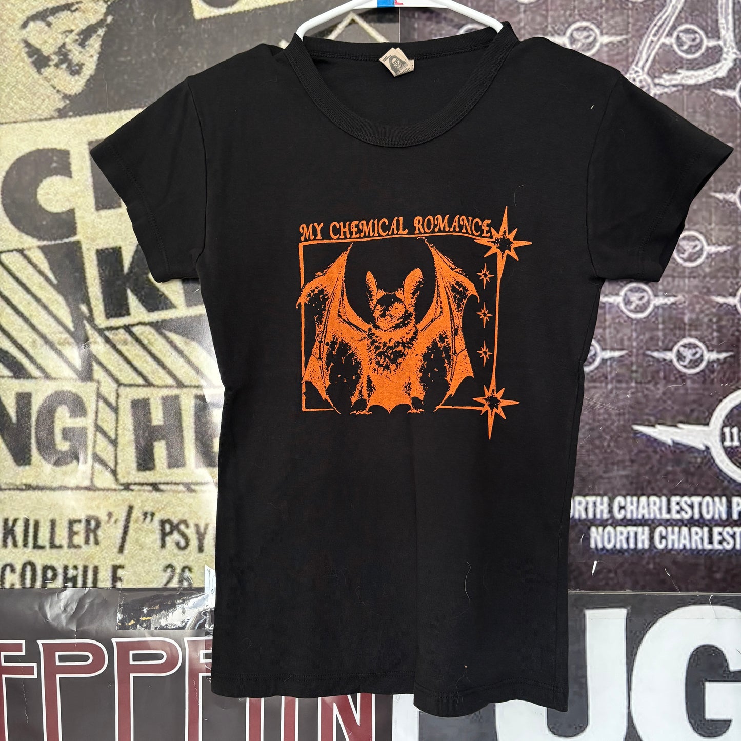Chemical black/orange black babydoll tee SM/MED