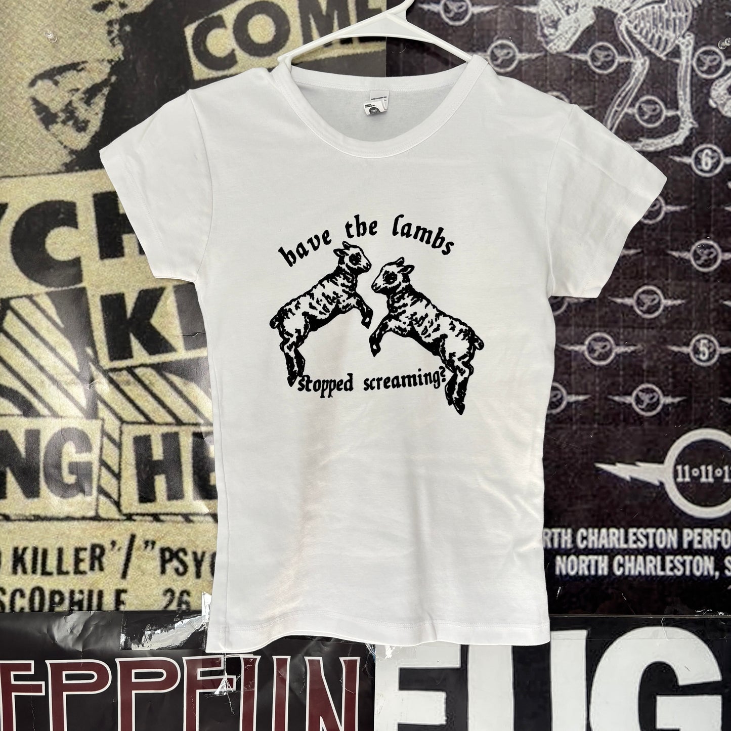 Silence lambs white babydoll tee
