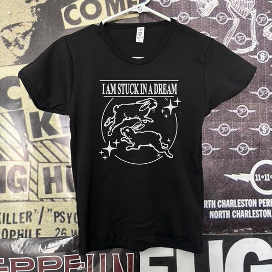 Dream bunny black long baby tee