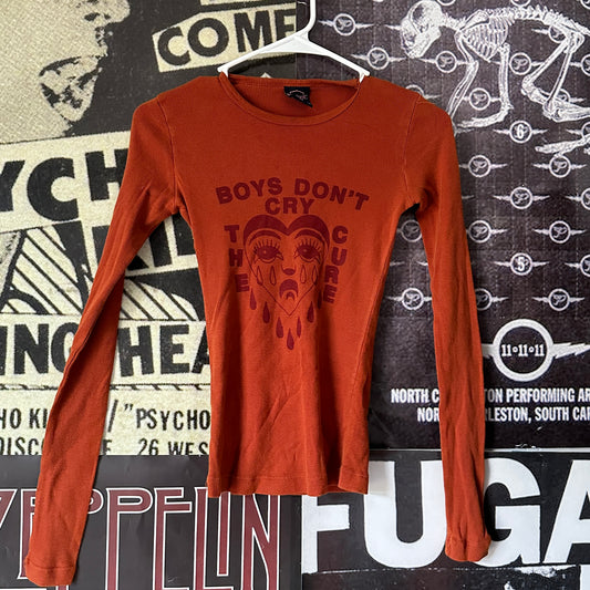 The cure cry burnt orange long sleeve SM/MED