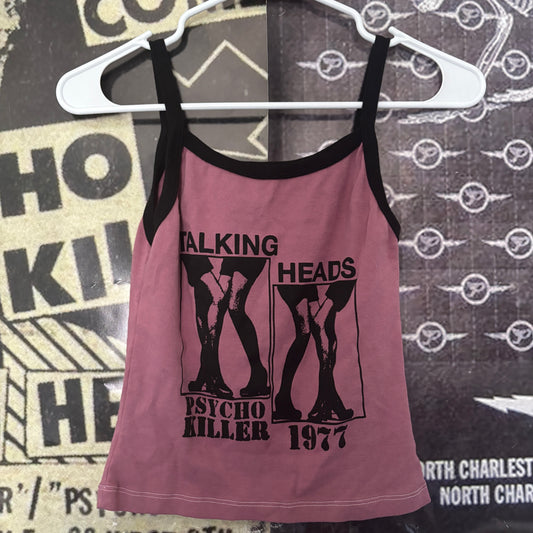 Talking heads maroon/black tank SM/MED