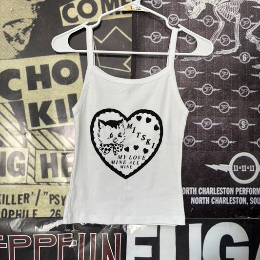 Mitski white baby tank SM/MED