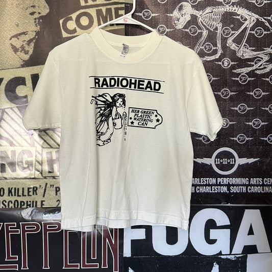 Radiohead white boxy tee SM