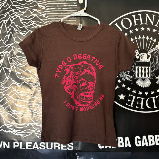 Type o negative brown/red babydoll tee