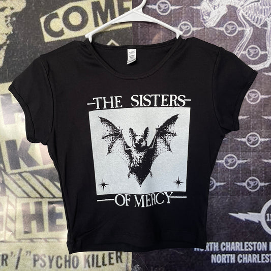 The sisters of mercy black crop baby tee