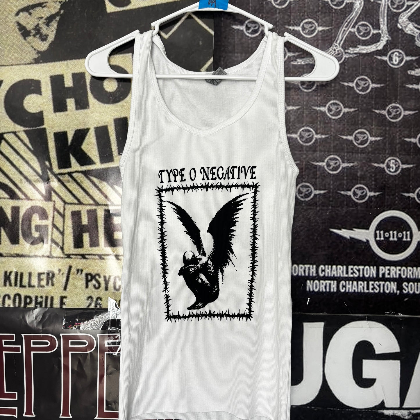 Type white ribbed tank top SM/MED