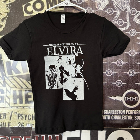 Elvira black long baby tee