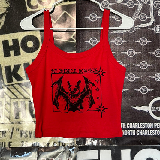 My chemical romance red crop baby tank