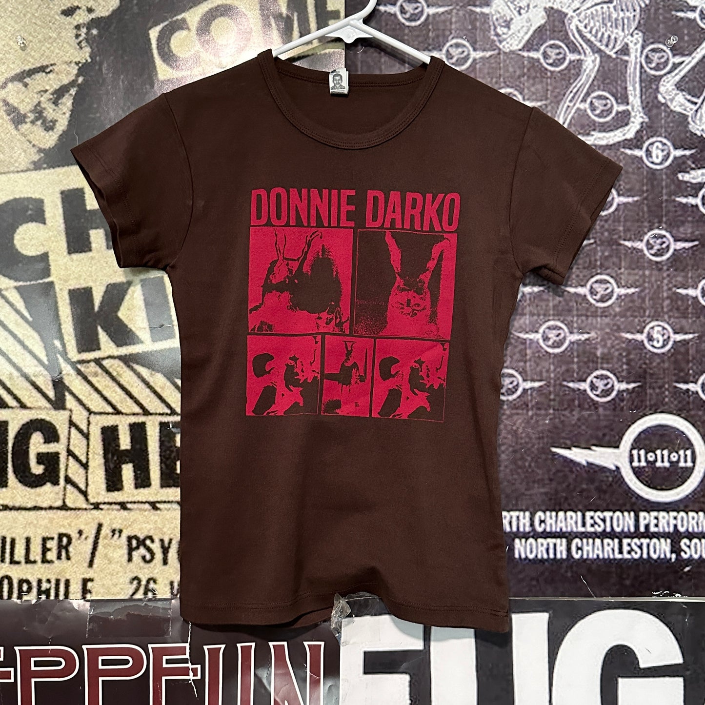 Donnie darko brown/red baby doll tee