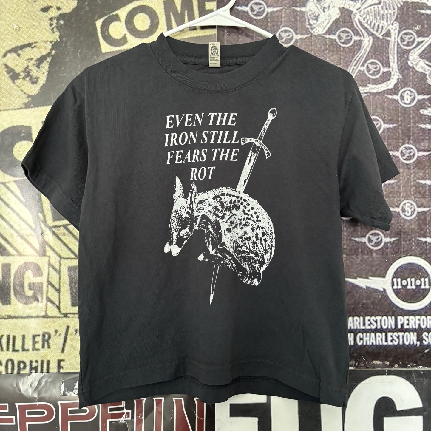 Ethel boxy black tee