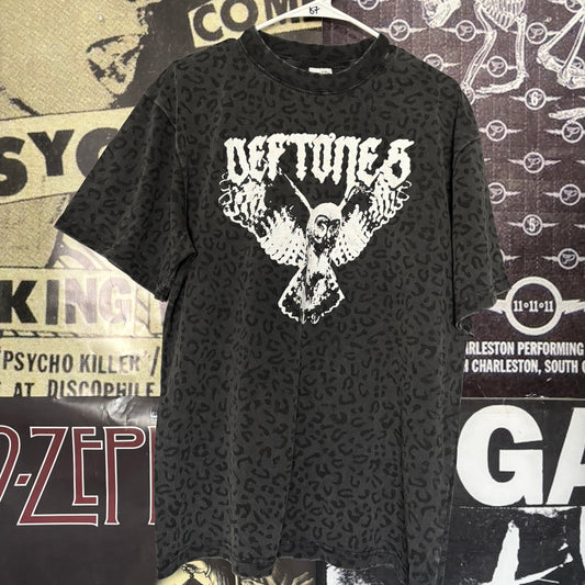 Deftones grey cheetah t-shirt
