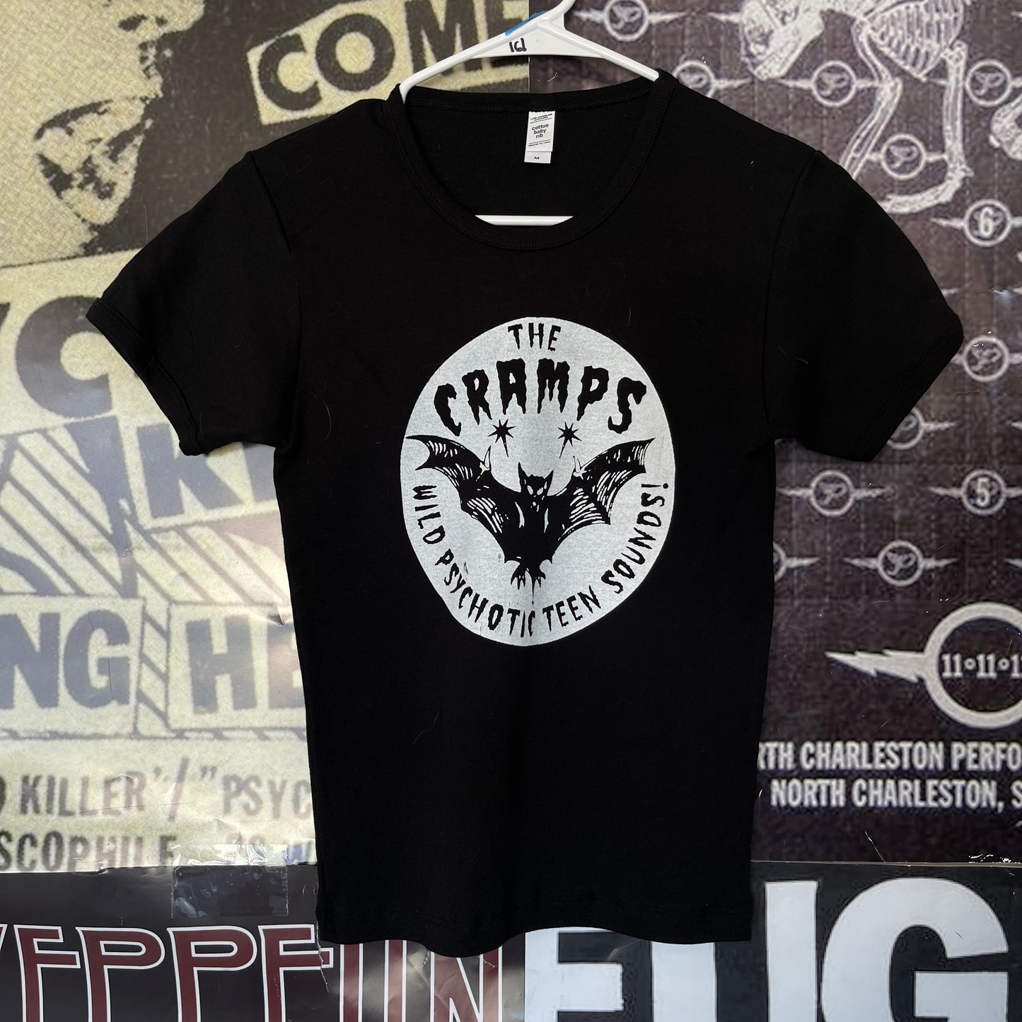 The cramps black long baby tee