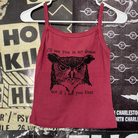 Twin peaks red baby tank SM/MED