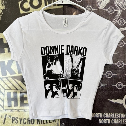 Donnie darko white baby tee