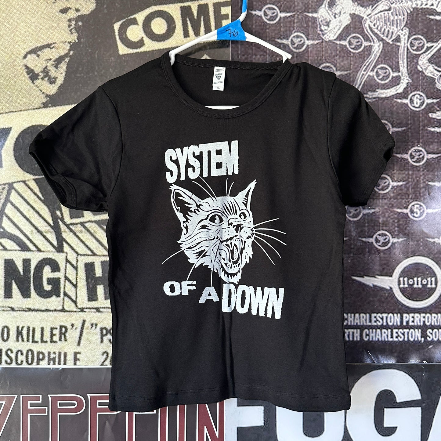 System of a Down black long baby tee