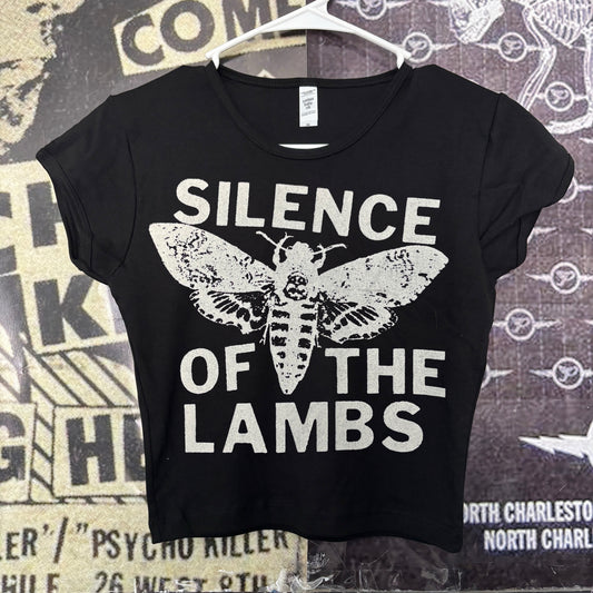 Silence black crop baby tee