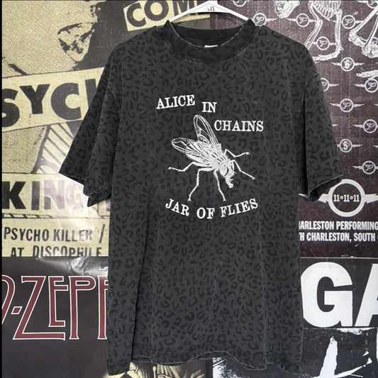 Alice In Chains fly grey cheetah t-shirt