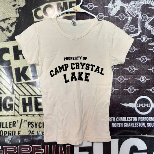 Camp crystal lake cream babydoll tee (preorder)