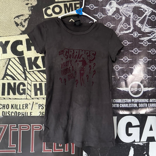 The cramps grey/red babydoll tee LAR