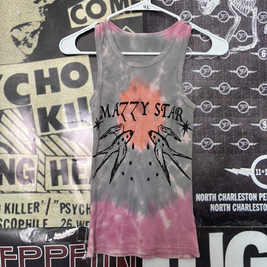 Mazzy star grey tie dye rib tank SM