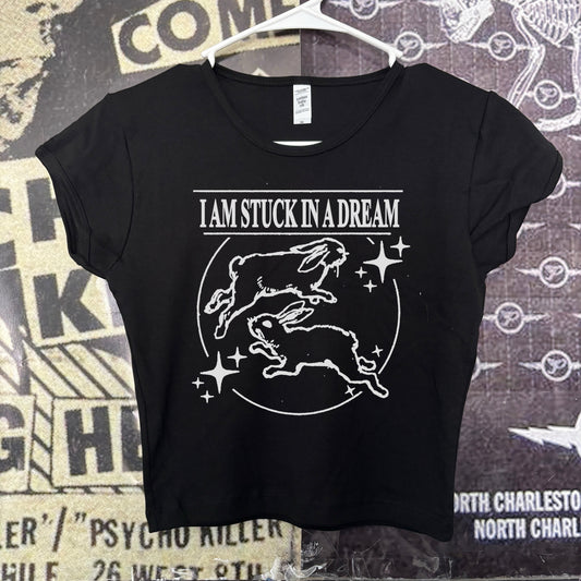 Dreams bunny crop baby tee