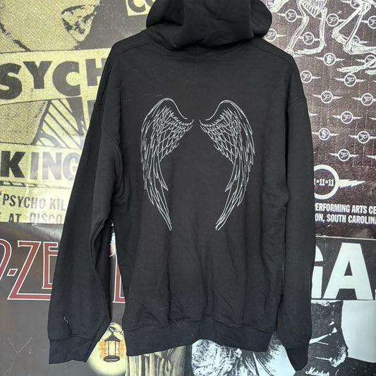 Angel wings black hoodie LAR