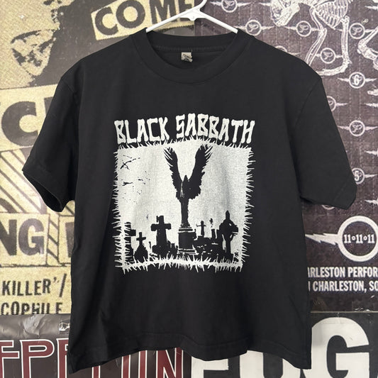 Black Sabbath black boxy tee