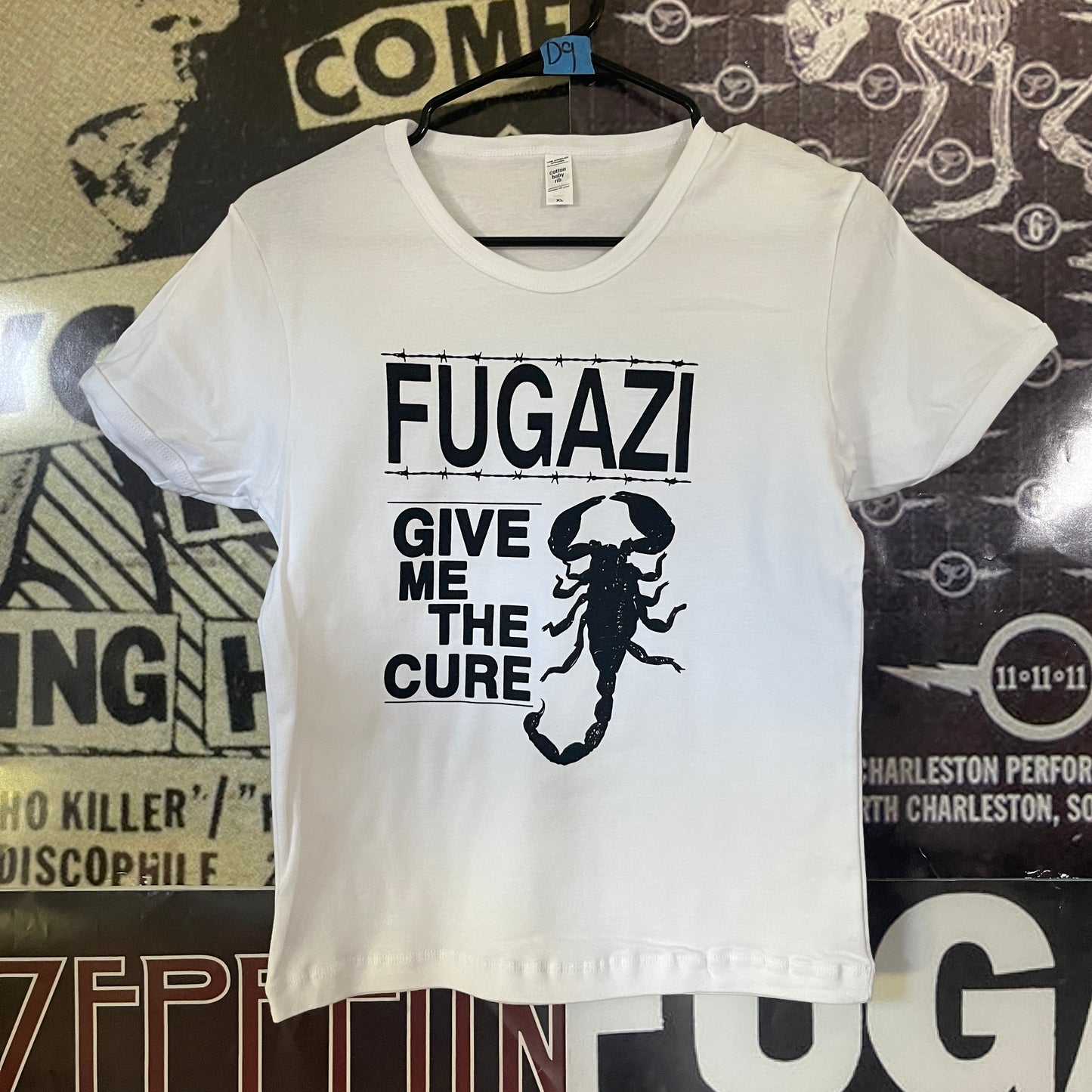 Fugazi long white baby tee