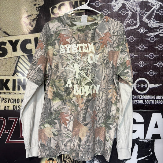 System of a Down camo/white long sleeve (PREORDER)