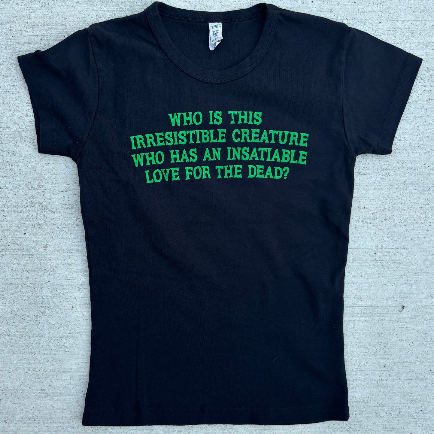 Living girl lyrics black/green babydoll tee