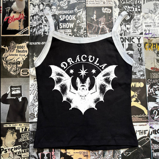 Dracula black/white baby tank